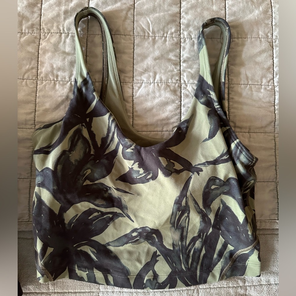 Lululemon Align Tank - green floral size 6
